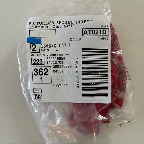 VINTAGE 2003 RARE Victoria’s Secret Signature Low Rise V-String Panties NEW - Picture 3 of 12